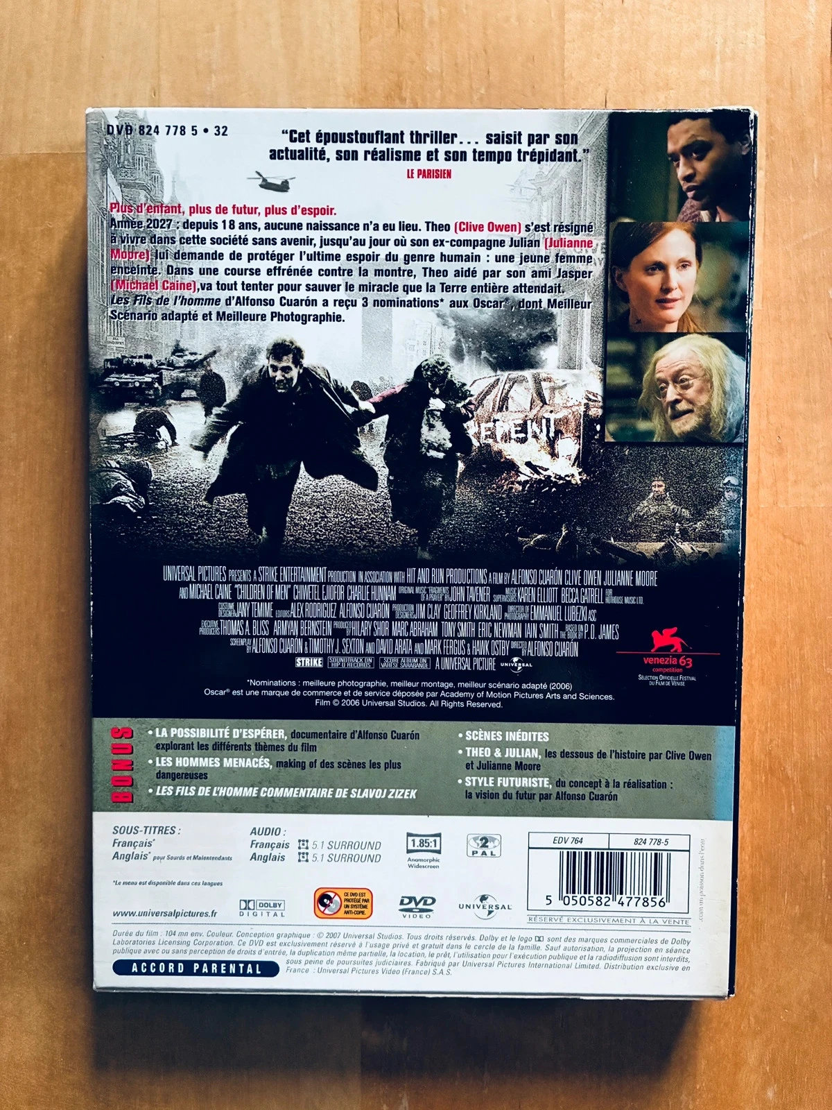 DVD Les fils de l’homme edición de coleccionista. – photo 2